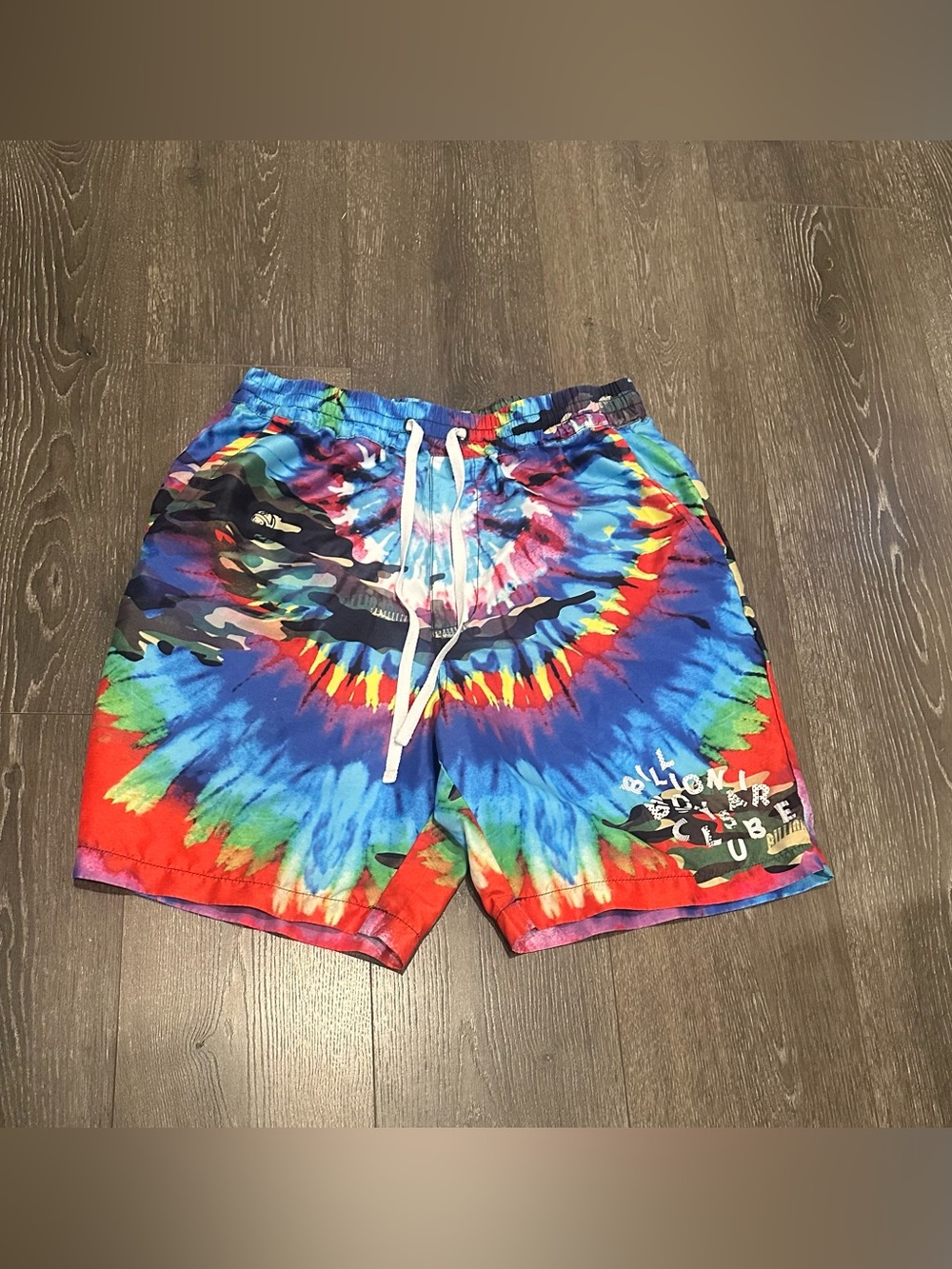 Billionaire Boys Club Multicolor Tie-Dye Shorts - Blue Red Green Yellow Mens L